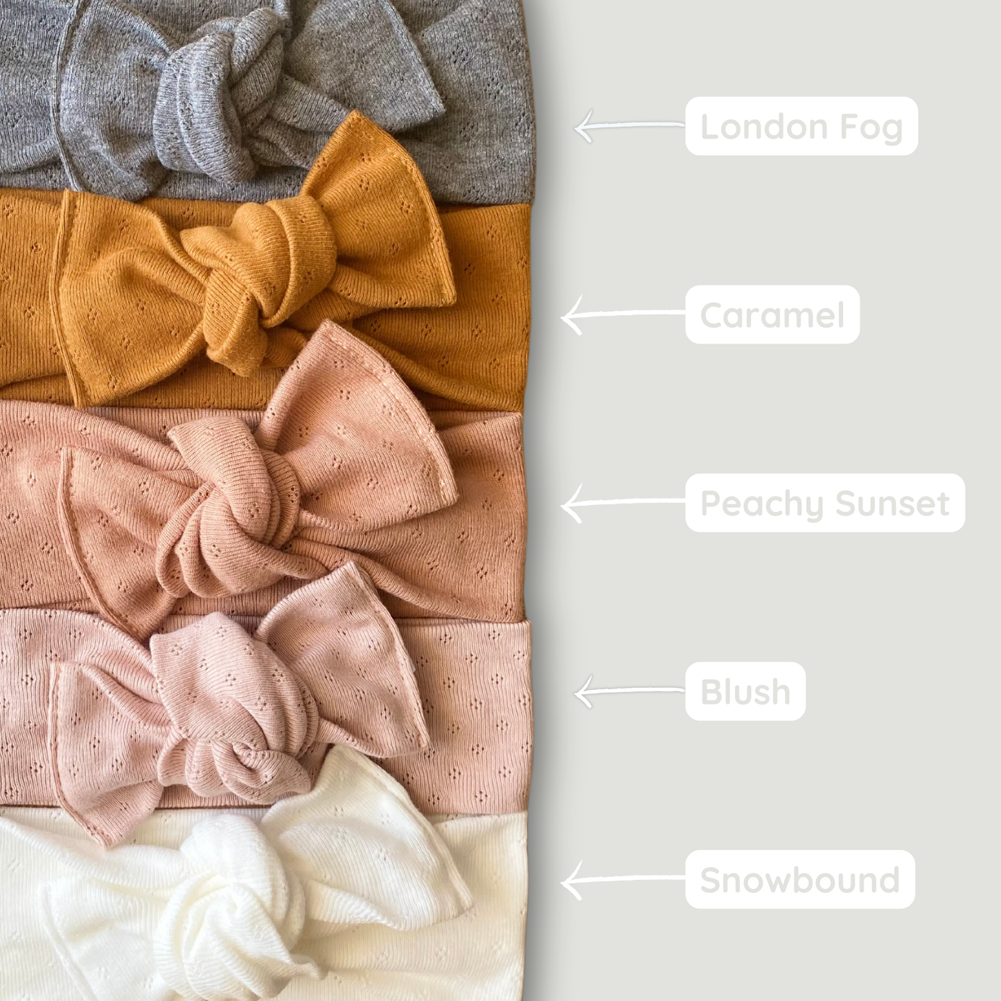 Fasce per capelli in jersey di cotone 100% specifica colori disponibili.